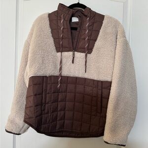 Z Supply Quilted Brown Sweater